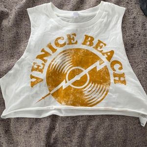 White tank top with “Venice Beach” logo